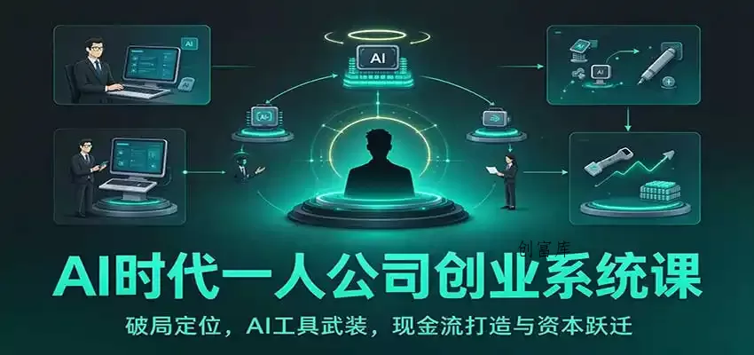 AI时代一人公司创业系统课：破局定位，AI工具武装，现金流打造与资本跃迁